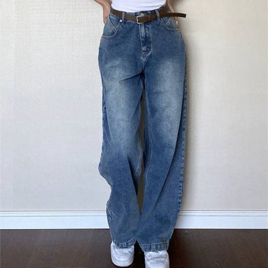 Retro High Waist Wide Leg Women's Jeans