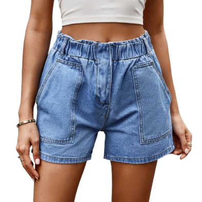 Summer Casual Women's Elastic Denim Shorts