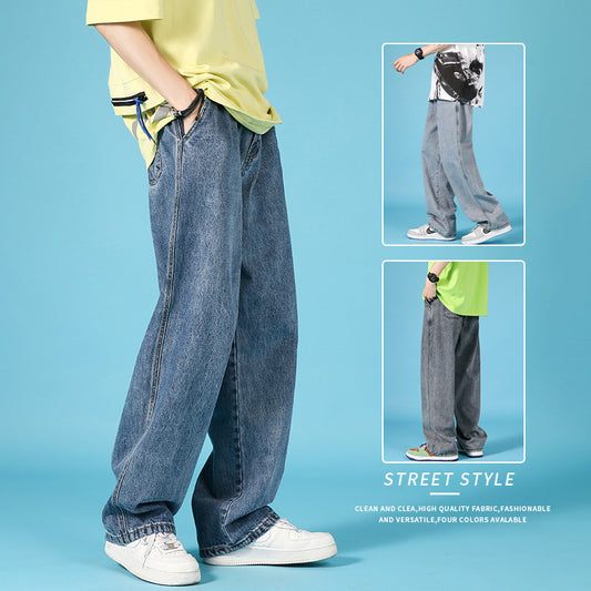Classic Style Straight Loose Jeans